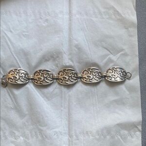 Silver Patterned Bracelet